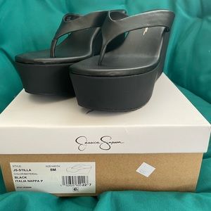 Jessica Simpson Stilla Wedge. Size 8. Black